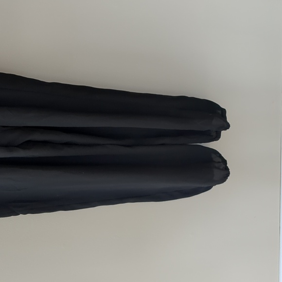 Small Love Tree Black Lace Up Detail Partially Lined Semisheer Jumpsuit - Picture 11 of 13